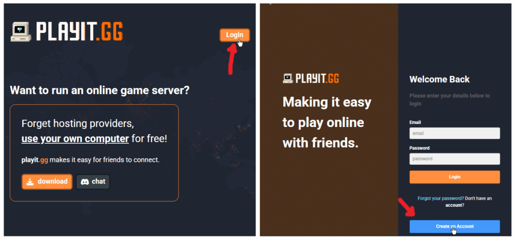 cara menggunakan playit.gg di windows