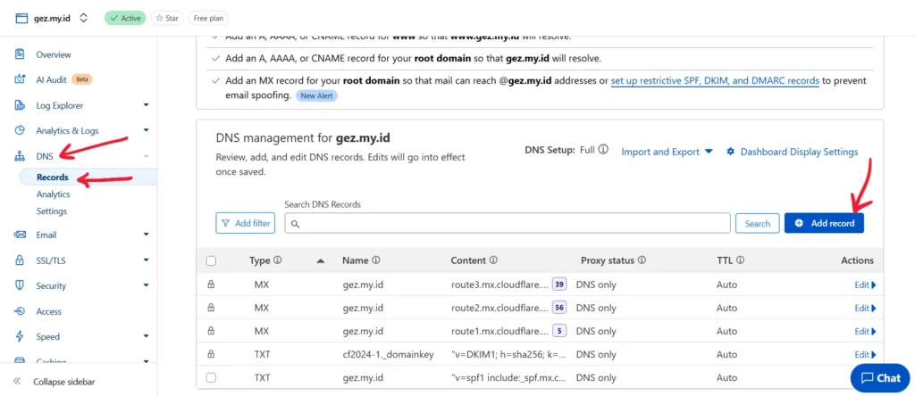 cara menggunakan custom domain di blogger