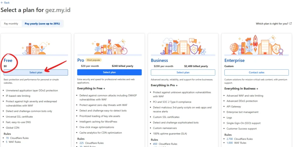 cara menghubungkan domain ke cloudflare